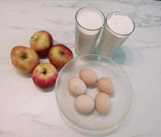 Ingrediënten voor Charlotte met appels