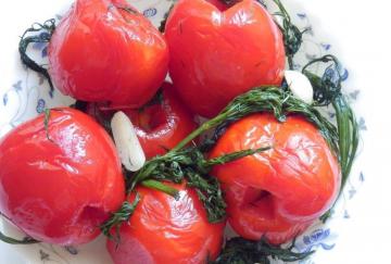Gezouten tomaten in het pakket. U zult hun steeds voor te bereiden !!!