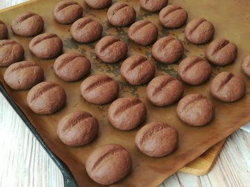 Zeer lekkere chocolade koekjes koffie "Koffiebonen"