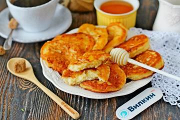 Weelderige pannenkoeken met kwark op kefir