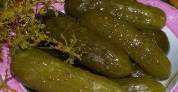 Crunchy pickles voor de winter in een landelijke. Te proeven, zoals drum