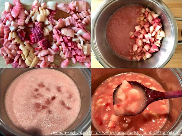 Werkwijze voor het bereiden van perziken marmelade