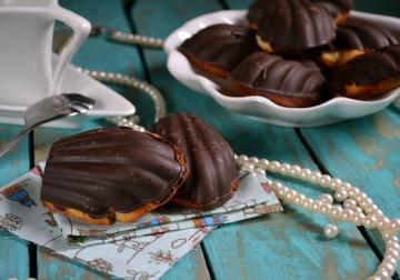 Cookies "Madeleine" met chocolade glazuur