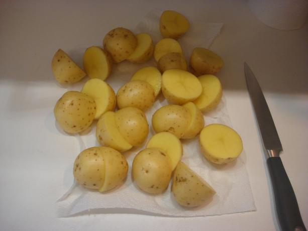 Foto gemaakt door de auteur (gesneden aardappelen)